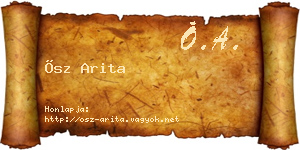 Ősz Arita névjegykártya